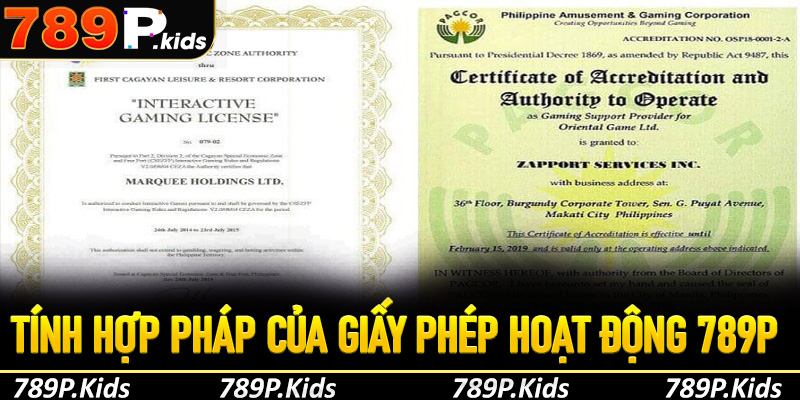 Tính hợp pháp và minh bạch của giấy phép hoạt động 789P